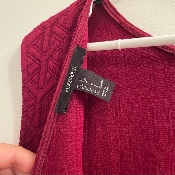 Forever 21 Burgundy Fit and Flare Dress size S - Picture 5 of 5